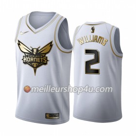 Maillot Basket Homme Charlotte Hornets Marvin Williams 2 2019-20 Nike Blanc Golden Edition Swingman